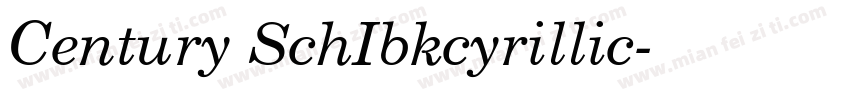 Century SchIbkcyrillic字体转换